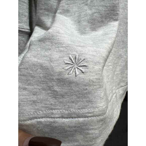 Athleta Pranayama Wrap Soft Thumbholes Cardigan Light Grey Heather Women Size MP - Picture 10 of 12